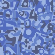 Wykładzina elastyczna PCV Gerflor Taralay Impression Compact 1102 HAPPY NUMBER BLUE