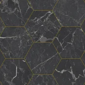 Wykładzina elastyczna PCV Tarkett Iconik 260 ICONIK 260 - Nero Marquine Hexagon GOLD