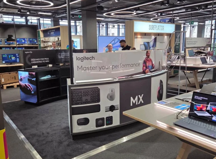 Stoisko Logitech Sztokholm |Wykładziny Warszawa | Realizacja