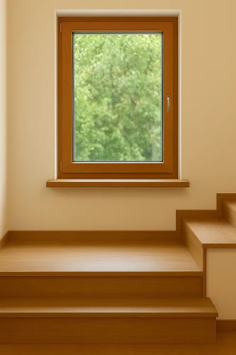 Schody i parapet z paneli winylowych LVT